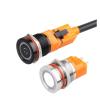 TADZKKIWM 1-Piece 19/22 mm Touch Push Button Switch with LED, 4-Pin, Waterproof, Momentary, 12 V view 2