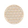 10-Piece Wooden Flower of Life Coaster Set, Style 03 view 1