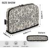 Nexawaveo Large-Capacity Pencil Case, 21.1 x 15 cm, Black and White Pattern view 3