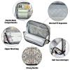 Nexawaveo Large-Capacity Pencil Case, 21.1 x 15 cm, Black and White Pattern view 4