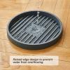 5-Pack Reusable Plastic Plant Saucers, Brown, 28 x 3 cm (11 x 1 in) view 3