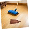 PRETYZOOM 4-Piece Broom Brush Heads, Industrial Outdoor Broom Heads, Palm Fiber, Brown view 2