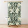 AUWUUA William Morris Floral Shower Curtain, 125 x 180 cm, Green/Yellow view 2