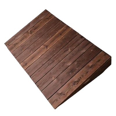 Non-Slip Wooden Threshold Ramp, Heavy-Duty Curb Ramp, 60 x 80 x 25 cm