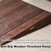Non-Slip Wooden Threshold Ramp, Heavy-Duty Curb Ramp, 60 x 80 x 25 cm view 2