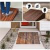 Non-Slip Wooden Threshold Ramp, Heavy-Duty Curb Ramp, 60 x 80 x 25 cm view 4