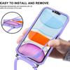 Phone Lanyard Case for Xiaomi Redmi Note 11S/Note 11 4G (2022), Clear/Purple view 3