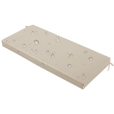 YFHT Waterproof Outdoor Bench Cushion, 130 x 50 x 5 cm, Gray Beige