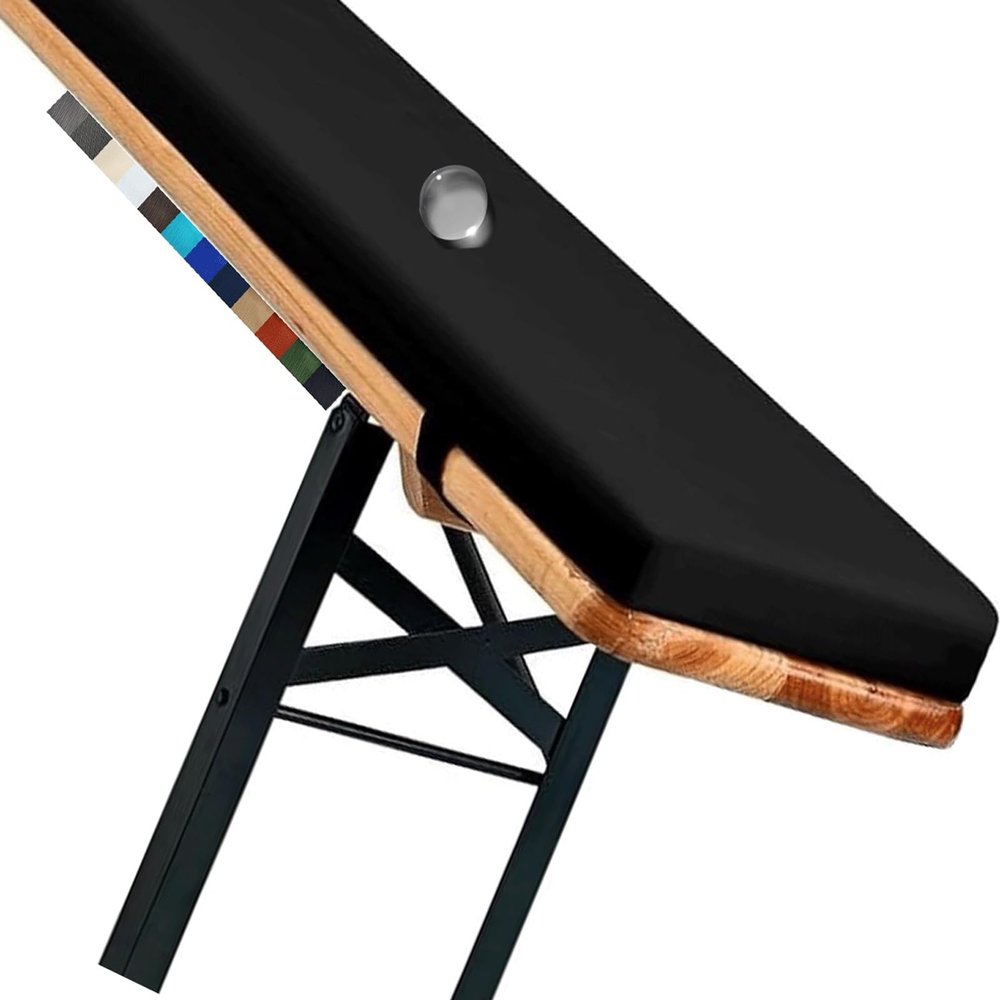 VEAI Indoor/Outdoor Bench Cushion, Black, 90 x 35 x 5 cm