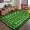 ZLXMN Green Soccer Field Rug, 24 x 43 in, Non-Slip Washable Indoor Mat view 1