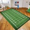 ZLXMN Green Soccer Field Rug, 24 x 43 in, Non-Slip Washable Indoor Mat view 2