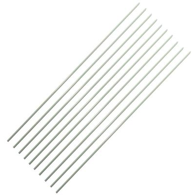 10 Fiberglass Rods, 100 cm, White Solid Rods (0.8–13 mm Diameter) for Shed Supports and Crafts (8.5 mm × 100 cm)