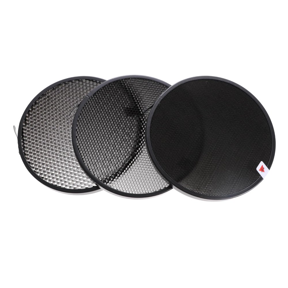 50° Honeycomb Grid Set for Flash, Aluminum Alloy, Black