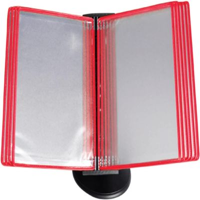 WTLONBF Desktop Reference Organizer with 10 Compartments, Red