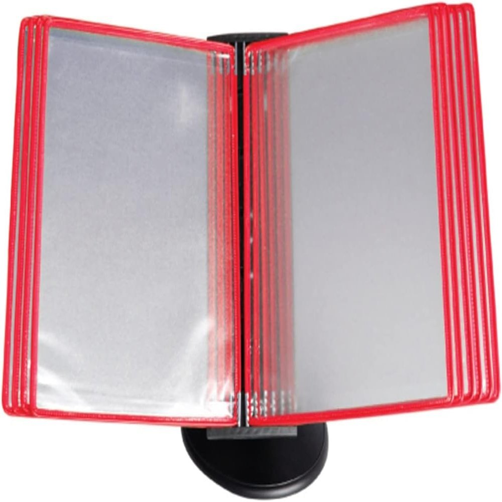 WTLONBF Desktop Reference Organizer with 10 Compartments, Red