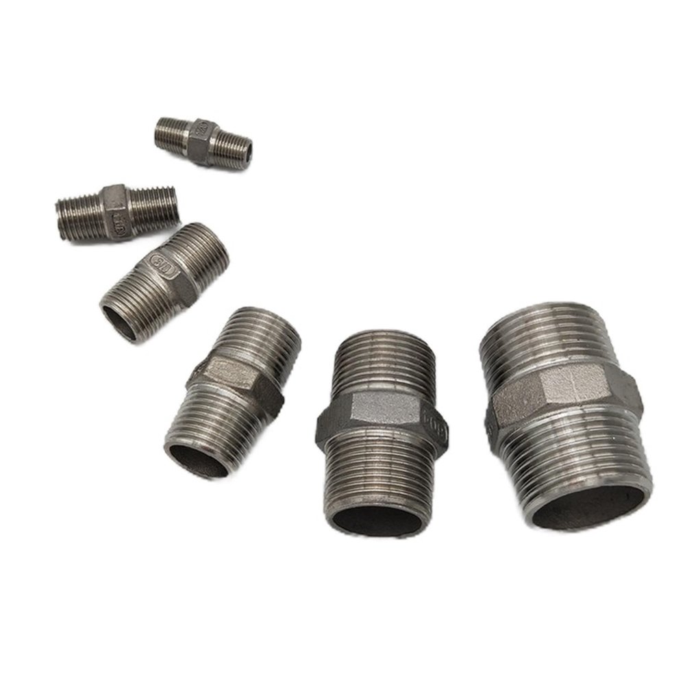 esmen 18 14 38 12 34 1, 1-14, 1-12 BSP Male-to-Male Hex Nipple Threaded Reducing Pipe Fitting, 304 Stainless Steel (DN25)