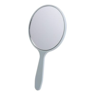 Round Hand Mirror, Portable Makeup Mirror, Multi-Purpose Cosmetic Mirror for Men and Women, Size L, Blue