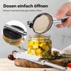 Adjustable Multifunctional Stainless Steel Lid Opener, Black view 2