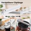 Adjustable Multifunctional Stainless Steel Lid Opener, Black view 4
