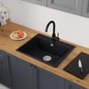 STONESTYLE Granite Sink 58 x 50 cm for 60 cm Base Cabinet | 1-Bowl Amber 60 | Graphite view 2