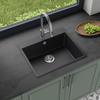 STONESTYLE Granite Sink 58 x 50 cm for 60 cm Base Cabinet | 1-Bowl Amber 60 | Graphite view 3