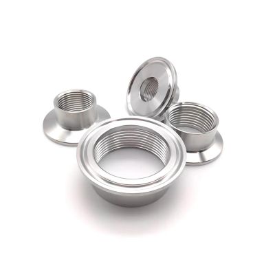 GUYTRM 304 Stainless Steel Sanitary Pipe Fitting Adapter, BSPT Female Thread, 3/4 in Ferrule, 50.5 mm