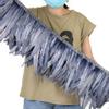 2 m Black Rooster Tail Feather Trim, 10–12 in Pheasant Feather Fringe Band for Dancewear and Carnival Costumes view 1