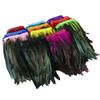 2 m Black Rooster Tail Feather Trim, 10–12 in Pheasant Feather Fringe Band for Dancewear and Carnival Costumes view 2