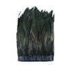 2 m Black Rooster Tail Feather Trim, 10–12 in Pheasant Feather Fringe Band for Dancewear and Carnival Costumes view 4
