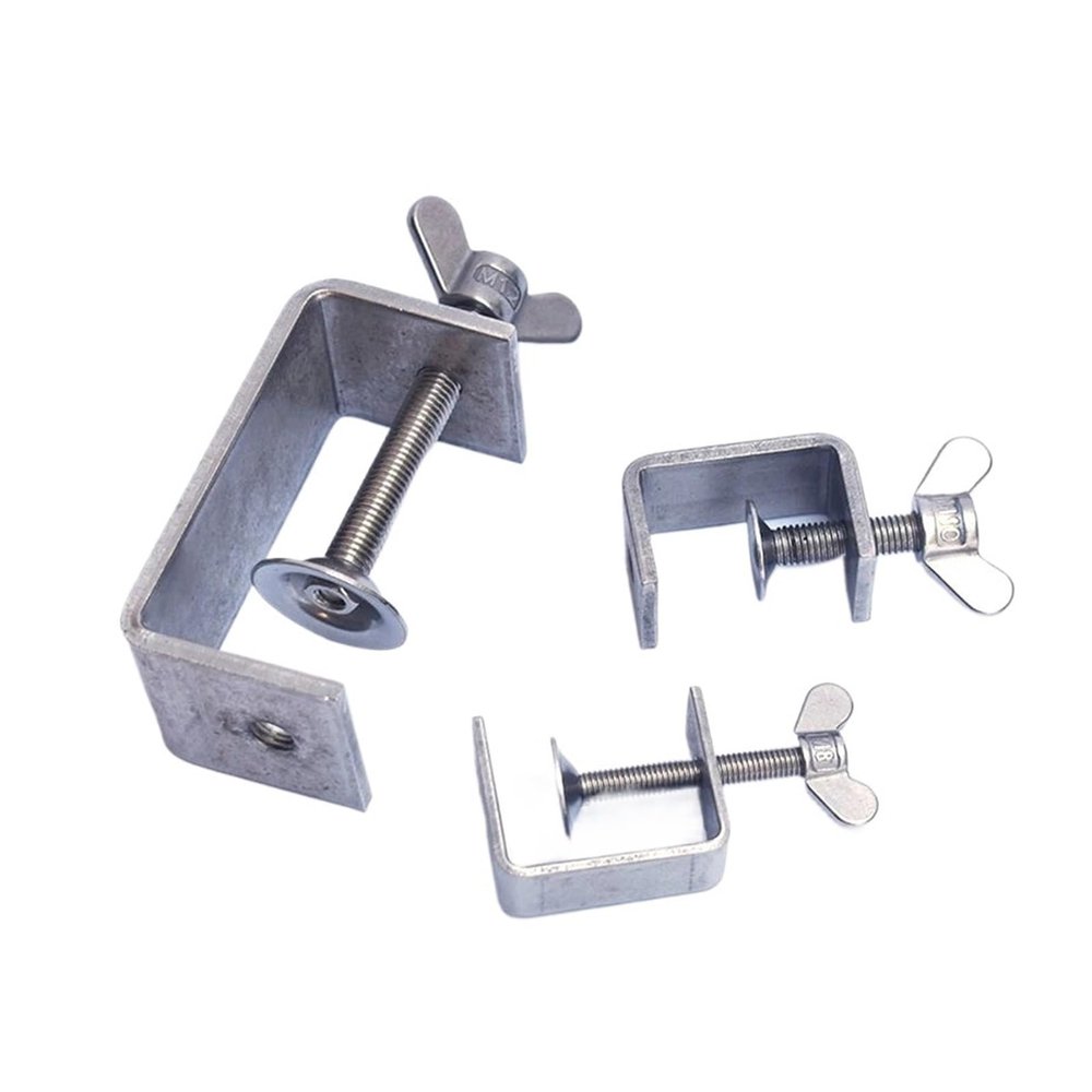1 Pc. Wing-Nut C-Type Clamp, Steel U-Lifting Device, I-Beam Clamp, Pipe Slot, Heavy-Duty Sling Cable Fitting (30 mm M4)