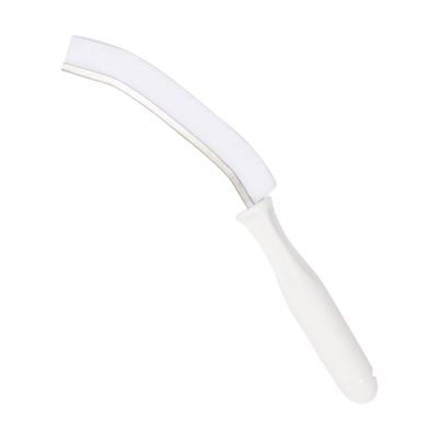 Crevice Cleaning Brush with Long Angled Handle and Stiff Bristles
