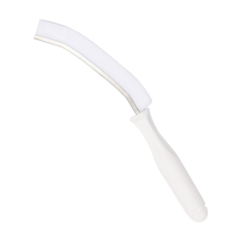 Crevice Cleaning Brush with Long Angled Handle and Stiff Bristles