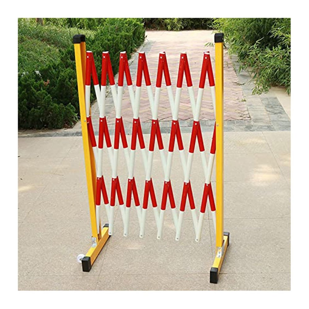 Industrial Expandable Metal Barricade, Flexible Mobile Gate, Adjustable Traffic Fence for Construction Sites and Traffic Control (Color 1, 700 cm)