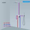 Concealed Shower System Set with Chrome-Plated Brass Shower Mixer, Hand Shower and 10-Inch Rain Showerhead view 4