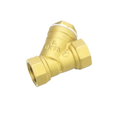 2-Piece Female Inline Y-Strainer Brass Valve, 1/2 to 2 in. Threaded Pressure Piping (DN20)