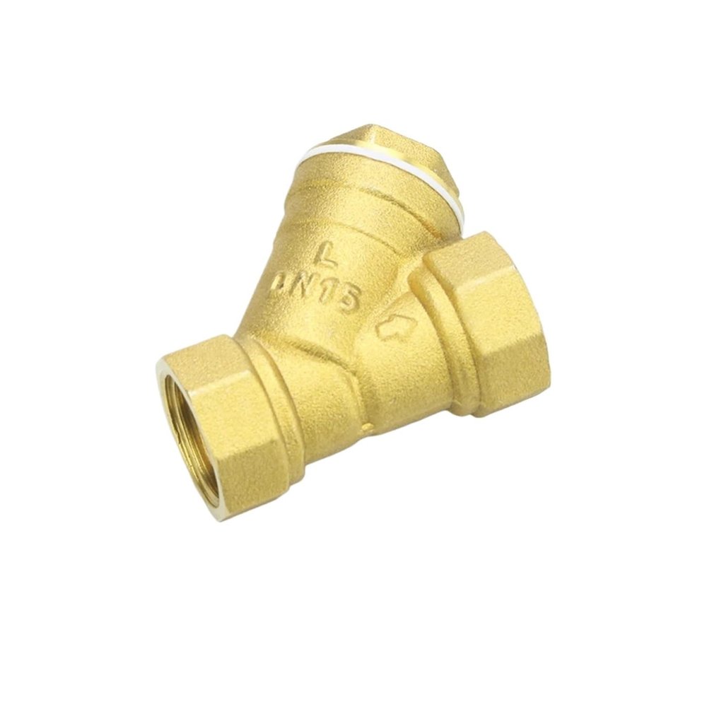 2-Piece Female Inline Y-Strainer Brass Valve, 1/2 to 2 in. Threaded Pressure Piping (DN20)