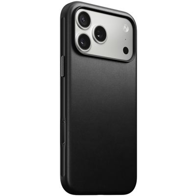NOMAD Modern Leather Case for iPhone 17 Pro Max | Polycarbonate and Genuine Leather Protective Case | MagSafe Compatible | Black