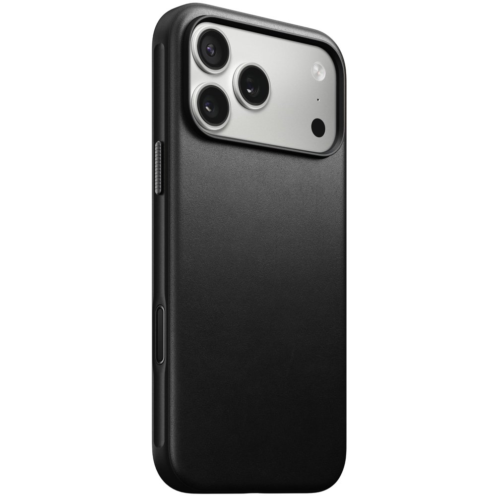 NOMAD Modern Leather Case for iPhone 17 Pro Max | Polycarbonate and Genuine Leather Protective Case | MagSafe Compatible | Black