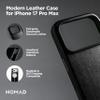 NOMAD Modern Leather Case for iPhone 17 Pro Max | Polycarbonate and Genuine Leather Protective Case | MagSafe Compatible | Black view 2