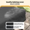 vidaXL Square Waterproof Table Cover 72 x 72 x 15 cm Black view 4