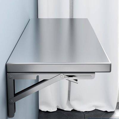Foldable Stainless Steel Wall Shelf for Food Carts, Restaurants, Garages, and Laundry Rooms