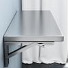 Foldable Stainless Steel Wall Shelf for Food Carts, Restaurants, Garages, and Laundry Rooms view 1