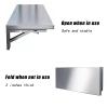 Foldable Stainless Steel Wall Shelf for Food Carts, Restaurants, Garages, and Laundry Rooms view 3