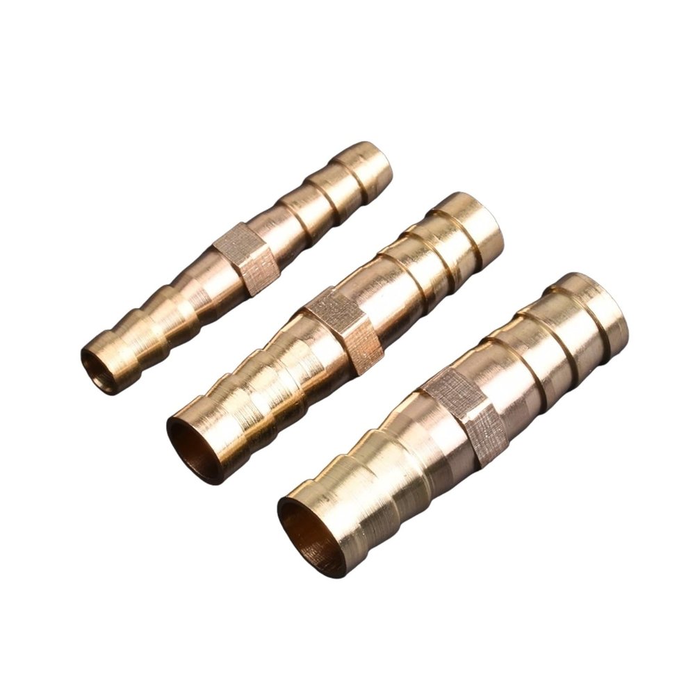 Brass Straight Hose Barb Coupler Adapter, 19 mm, 50-Pack