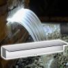 Stainless Steel Waterfall Overflow Trough 25/35/60/80/100/120/16/200 cm, Customizable Small and Large Pond Waterfall with Accessories, Indoor and Outdoor Use (Silver, 60/152 cm) view 1