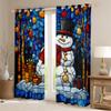 Manfei Winter Snowman Window Curtains, 2 Panels, Medium view 3