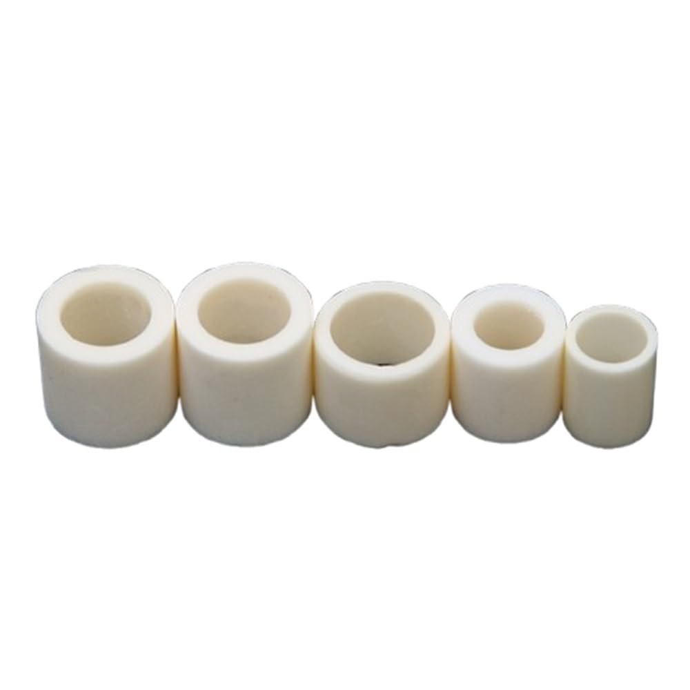 5-Piece High-Temperature Aluminum Oxide Ceramic Tubes, Hollow Insulating Tubes for Industry (1 x 2 x 10 mm)