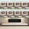 XDXINY Floating TV Media Console, Wall-Mounted TV Cabinet with Drawers, Brown B + LED, 220 x 20 x 30 cm view 2