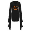 Women's Black Bat Witch Costume Dress view 4