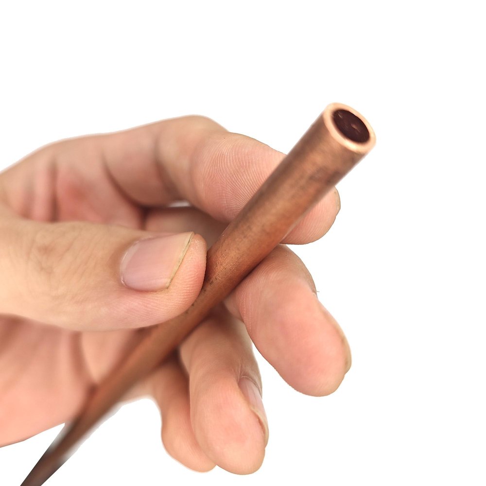 GTPBAO Hollow Copper Tube, Straight Round Tube, 3 mm Outer Diameter, 1 mm Wall Thickness, 500 mm (19.7 in) Length (OD 10 × ID 7 mm)